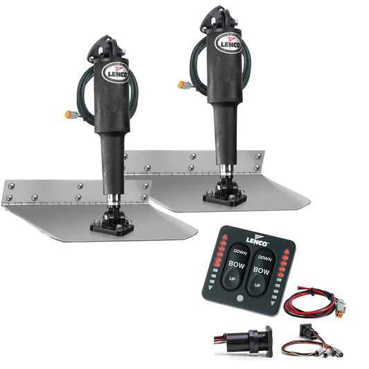 Lenco 9" x 12" Standard Trim Tab Kit w/LED Integrated Switch Kit 12V [15108-103] - First Stop Marine