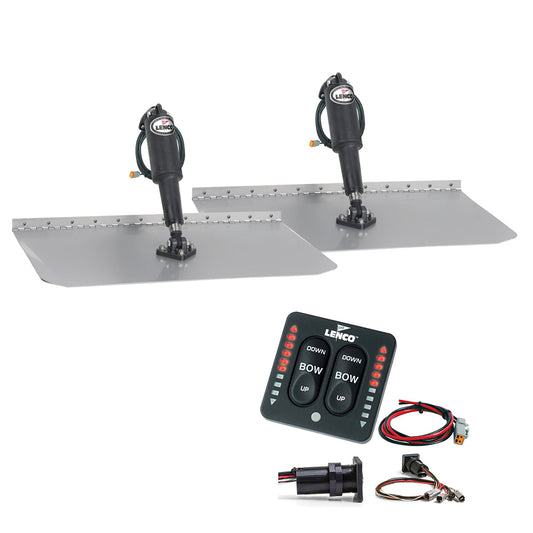 Lenco 12" x 12" Standard Trim Tab Kit w/LED Integrated Switch Kit 12V [15109-103] - First Stop Marine