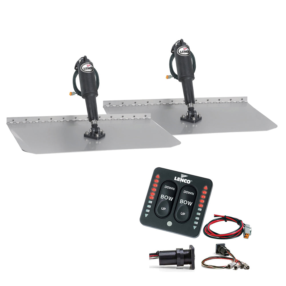 Lenco 12" x 18" Standard Trim Tab Kit w/LED Indicator Switch Kit 12V [TT12X18I] - First Stop Marine