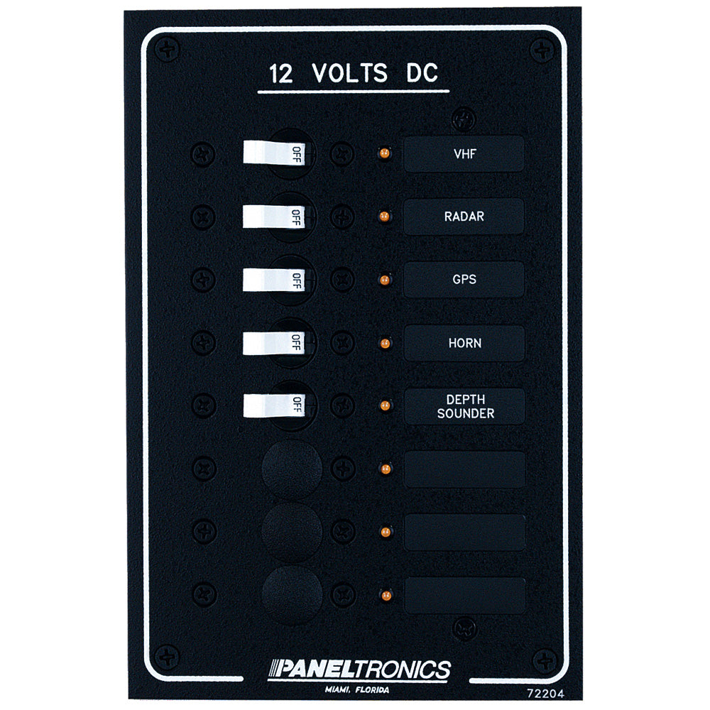 Paneltronics Standard DC 8 Position Breaker Panel w/LEDs [9972204B] - First Stop Marine