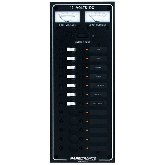 Paneltronics Standard DC 12 Position Breaker Panel w/LEDs [9972220B] - First Stop Marine