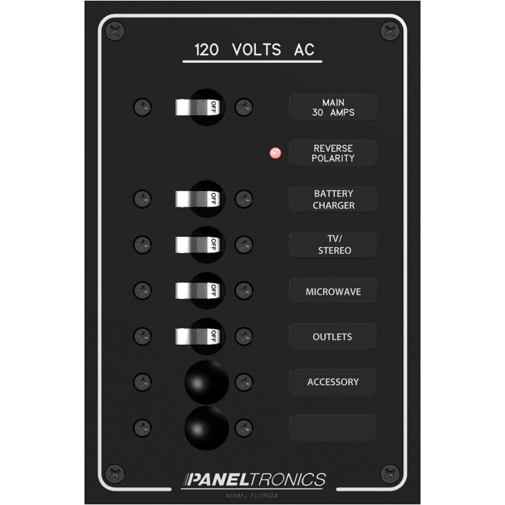 Paneltronics Standard AC 6 Position Breaker Panel & Main [9982305B] - First Stop Marine