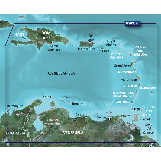 Garmin BlueChart g3 Vision HD - VUS030R - Southeast Caribbean - microSD/SD [010-C0731-00] - First Stop Marine