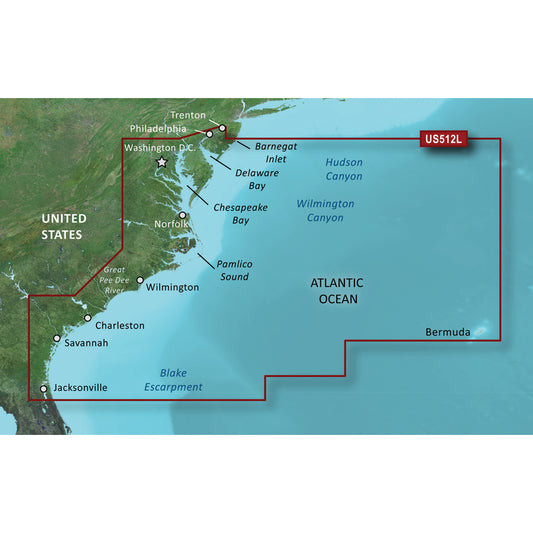 Garmin BlueChart g3 Vision HD - VUS512L - Mid-Atlantic - microSD/SD [010-C0741-00] - First Stop Marine
