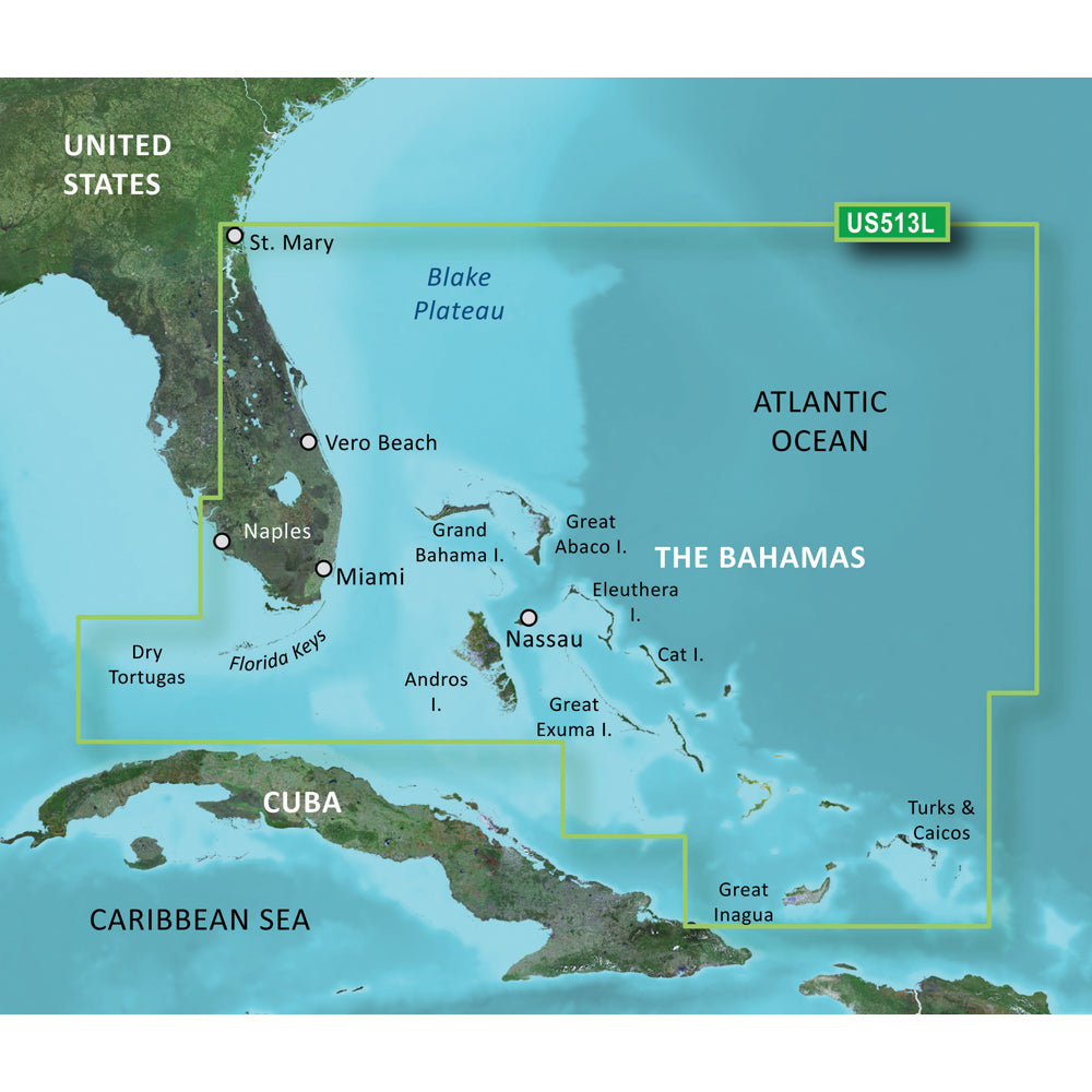 Garmin BlueChart g3 Vision HD - VUS513L - Jacksonville - Bahamas - microSD/SD [010-C0742-00] - First Stop Marine