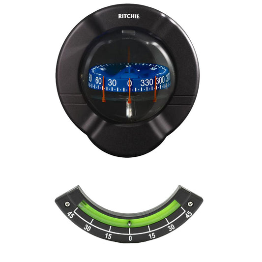 Ritchie SR-2 Venture Sail Boat Compass w/Clinometer - Bulkhead Mount - Black [SR-2] - First Stop Marine