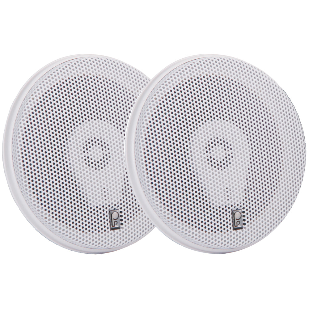 Poly-Planar MA-8505W 5" 200 Watt Titanium Series Speakers - White [MA8505W] - First Stop Marine