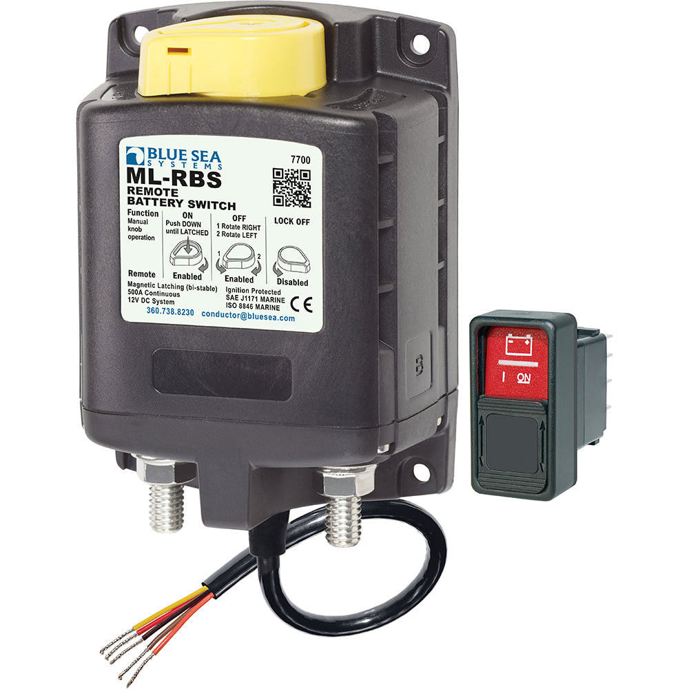 Blue Sea  7700 ML-Series Remote Battery Switch w/Manual Control 12VDC [7700] - First Stop Marine