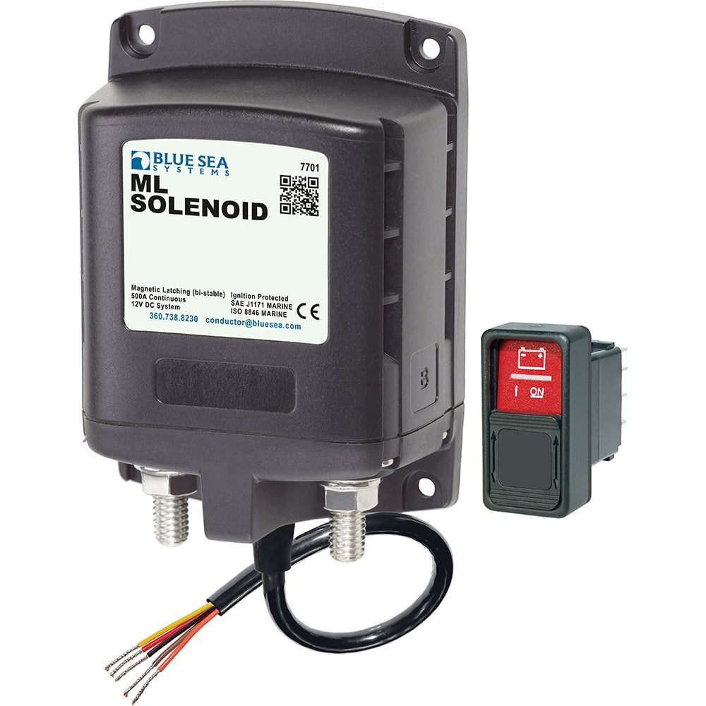 Blue Sea 7701 ML-Series Solenoid w/Contura Switch 12VDC [7701] - First Stop Marine