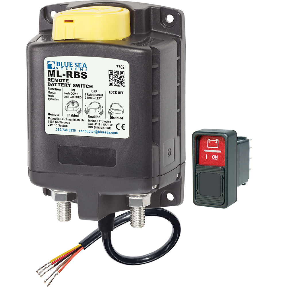 Blue Sea 7702 ML-Series Remote Battery Switch w/Manual Control 24V DC [7702] - First Stop Marine