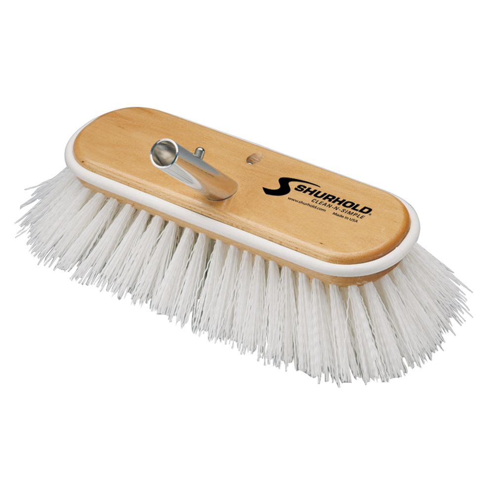 Shurhold 10" Polypropylene Stiff Bristle Deck Brush [990] - First Stop Marine