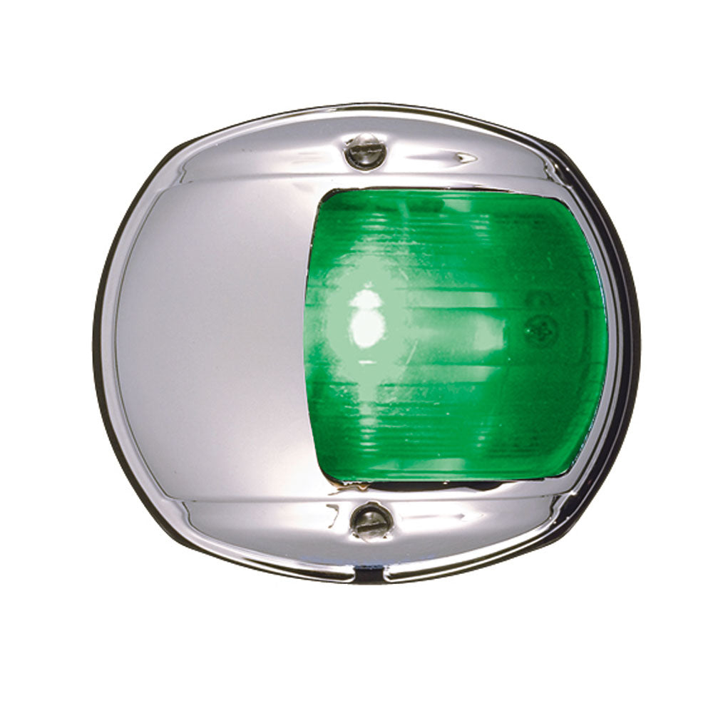 Perko LED Side Light - Green - 12V - Chrome Plated Housing [0170MSDDP3] - First Stop Marine