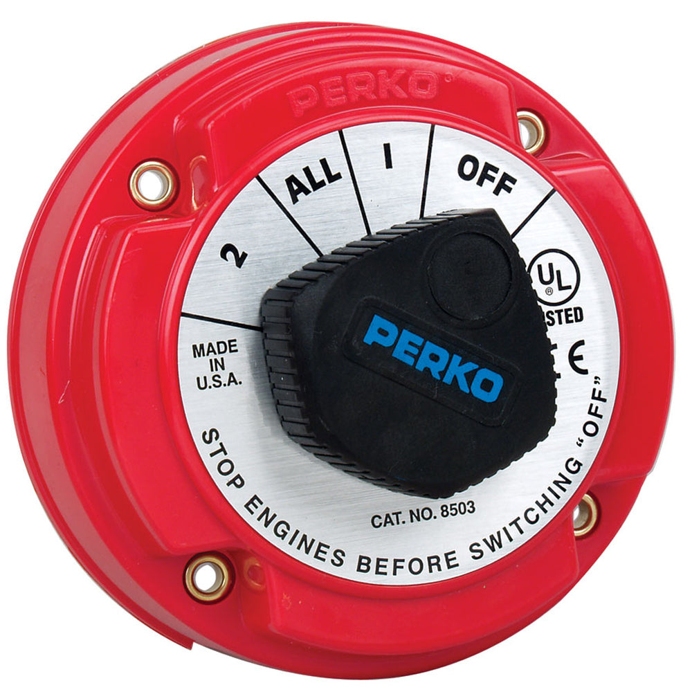 Perko 8503DP Medium Duty Battery Selector Switch w/Alternator Field Disconnect w/o Key Lock [8503DP] - First Stop Marine