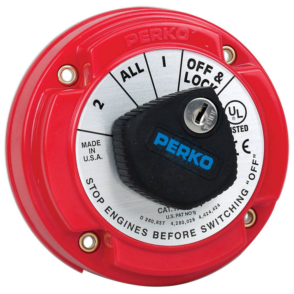 Perko 8504DP Medium Duty Battery Selector Switch w/Alternator Field Disconnect & Key Lock [8504DP] - First Stop Marine