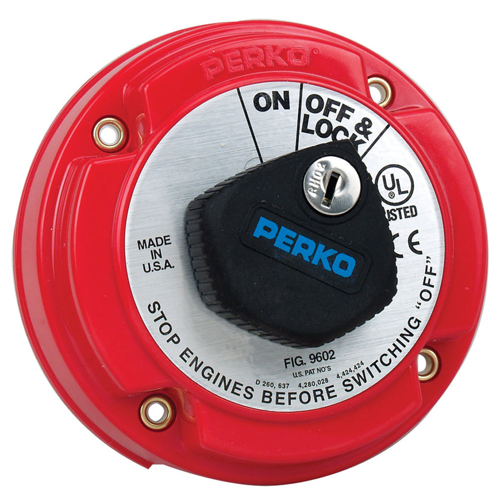 Perko Medium Duty Main Battery Disconnect Switch w/Key Lock [9602DP] - First Stop Marine