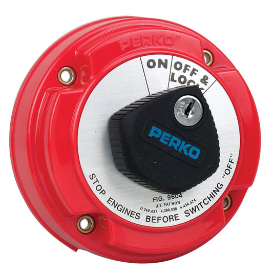 Perko Medium Duty Main Battery Disconnect Switch w/Alternator Field Disconnect & Key Lock [9604DP] - First Stop Marine