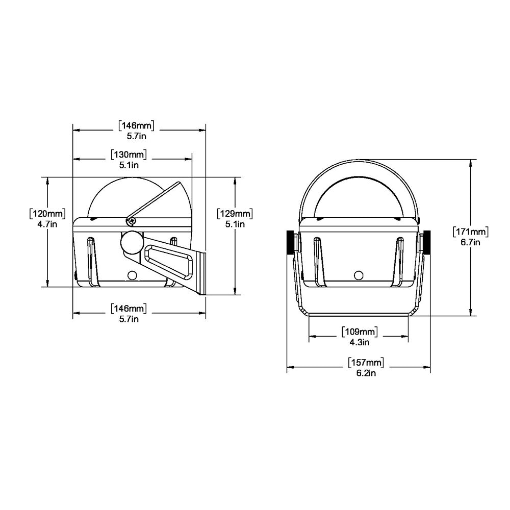 Ritchie HB-741 Helmsman Compass - Bracket Mount - Black [HB-741] - First Stop Marine