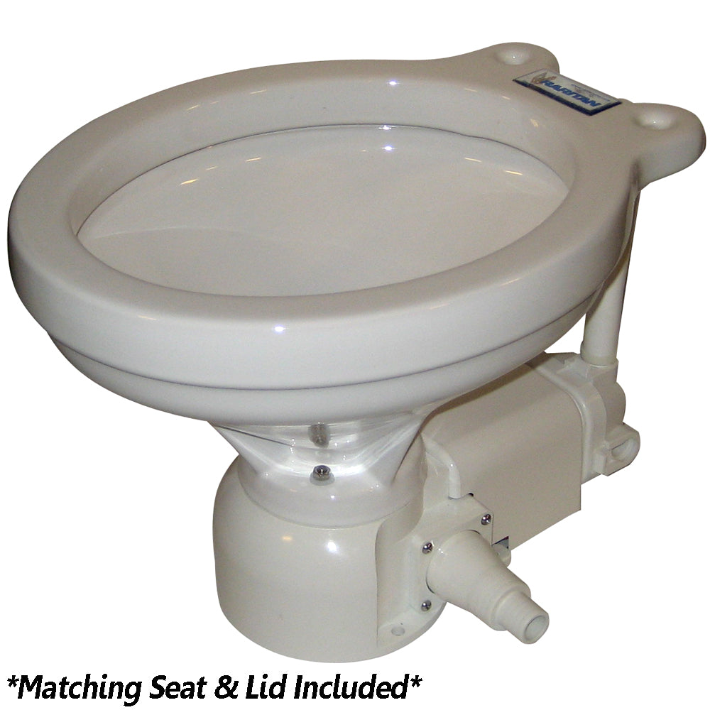 Raritan Sea Era Electric Toilet - Household Style - Integral Pump - Straight  90 Discharge - 12v [160HI012] - First Stop Marine