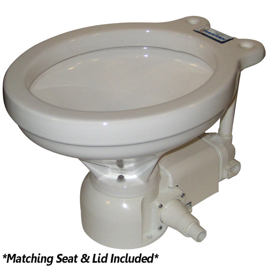 Raritan Sea Era Electric Toilet - Household Style - Integral Pump - Straight  90 Discharge - 12v [160HI012] - First Stop Marine