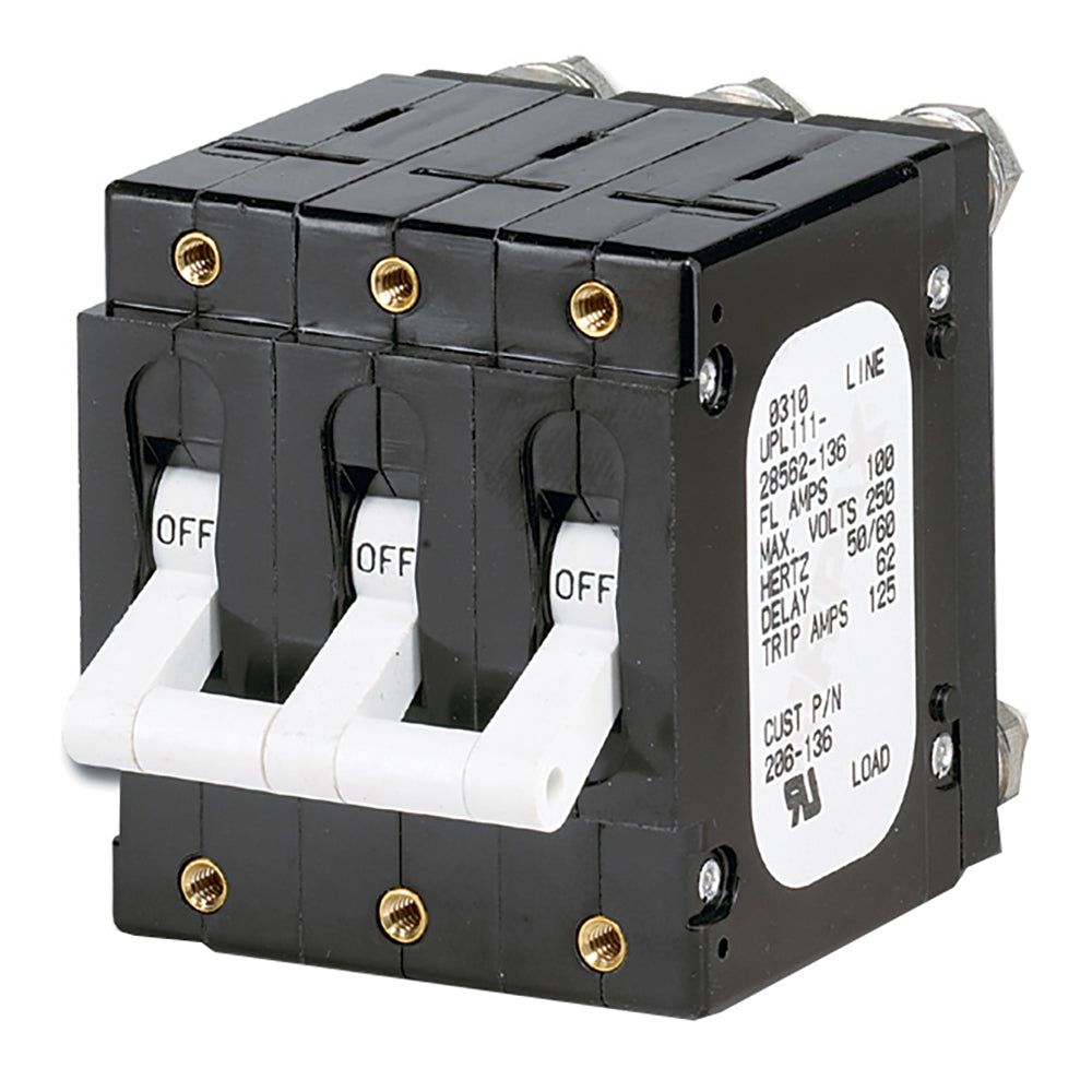 Paneltronics 'C' Frame Magnetic Circuit Breaker - 100 Amp - Triple Pole - White [206-136] - First Stop Marine