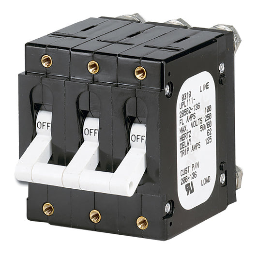 Paneltronics 'C' Frame Magnetic Circuit Breaker - 100 Amp - Triple Pole - White [206-136] - First Stop Marine