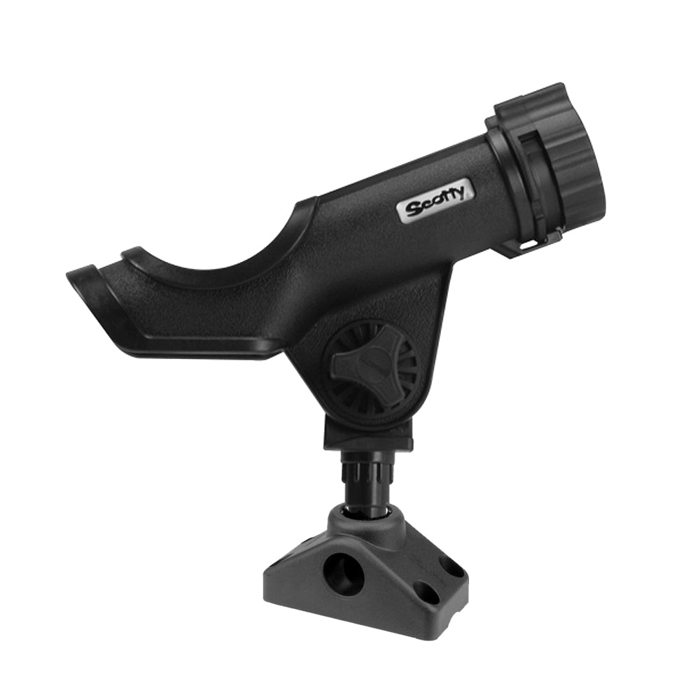 Scotty Powerlock Rod Holder Black w/241 Side/Deck Mount [230-BK] - First Stop Marine