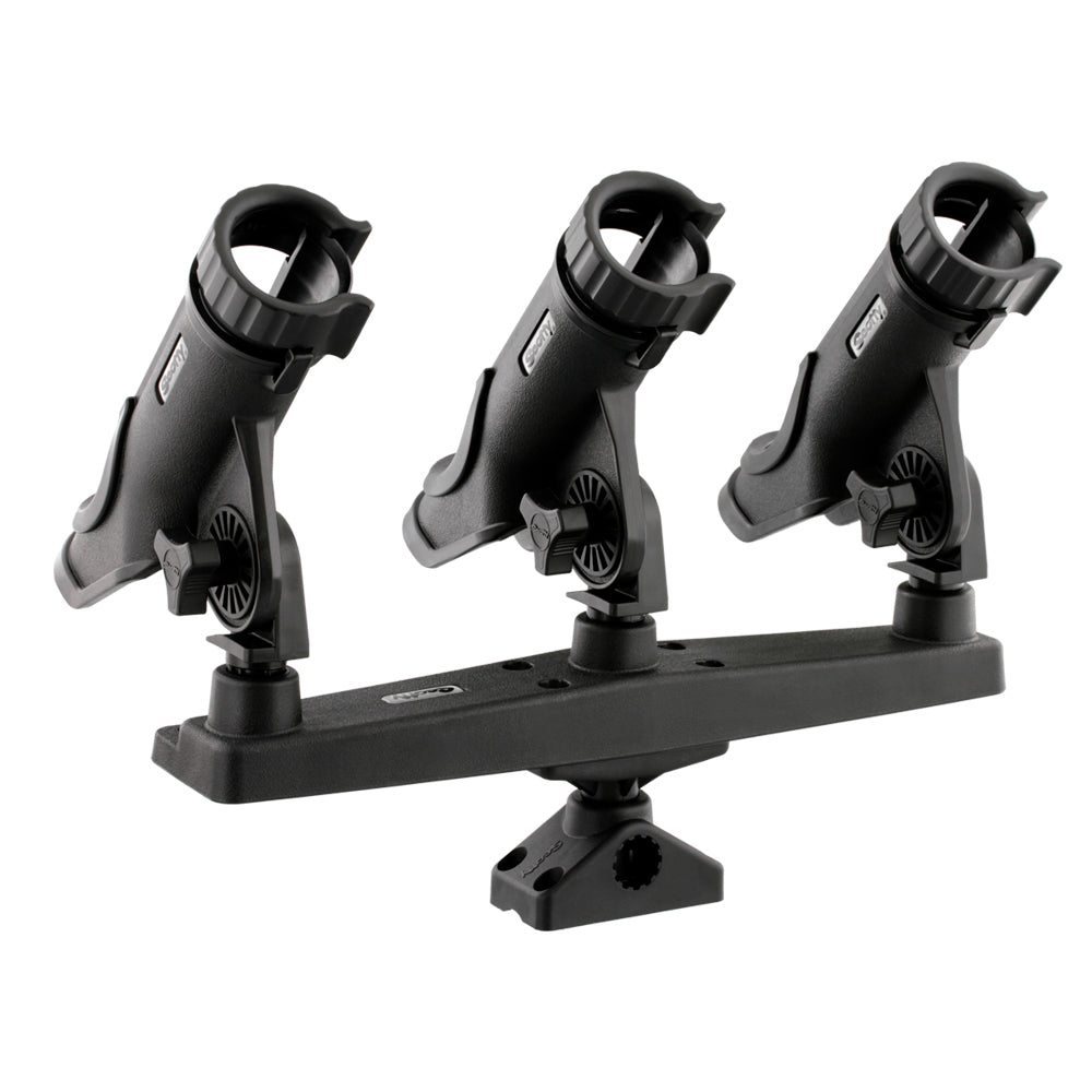 Scotty Triple Rod Holder w/3 230 Power Lock Rod Holders [256] - First Stop Marine