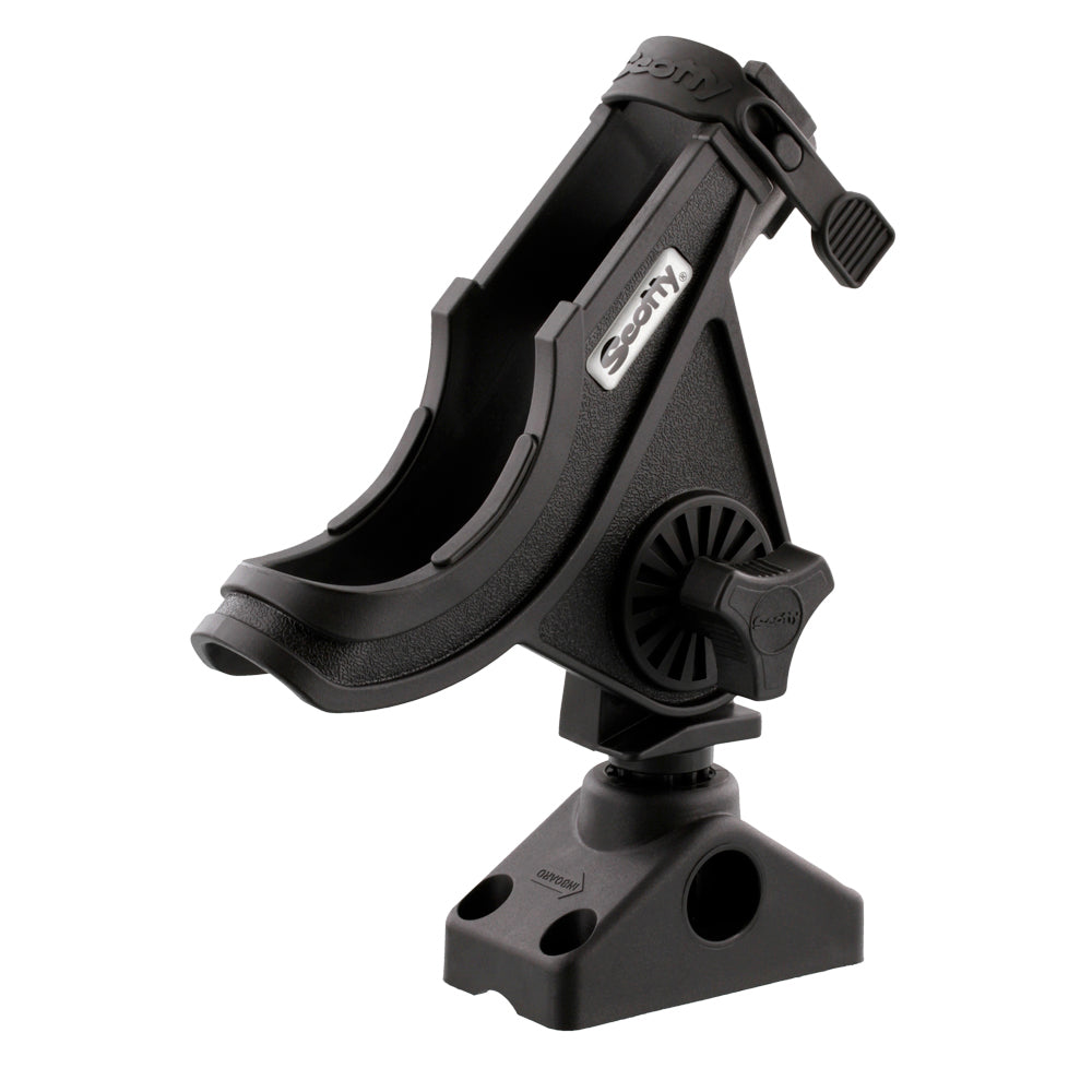 Scotty 280 Bait Caster/Spinning Rod Holder w/241 Deck/Side Mount - Black [280-BK] - First Stop Marine