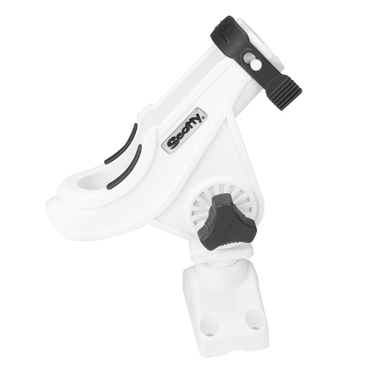 Scotty 280 Bait Caster/Spinning Rod Holder w/241 Deck/Side Mount - White [280-WH] - First Stop Marine