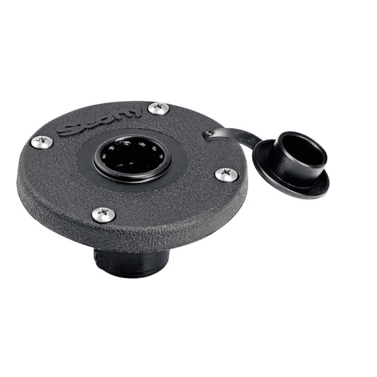 Scotty 344 Round Flush Deck Mount [344-BK] - First Stop Marine