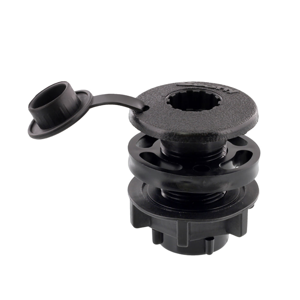 Scotty Compact Threaded Round Deck Mount [444-BK] - First Stop Marine