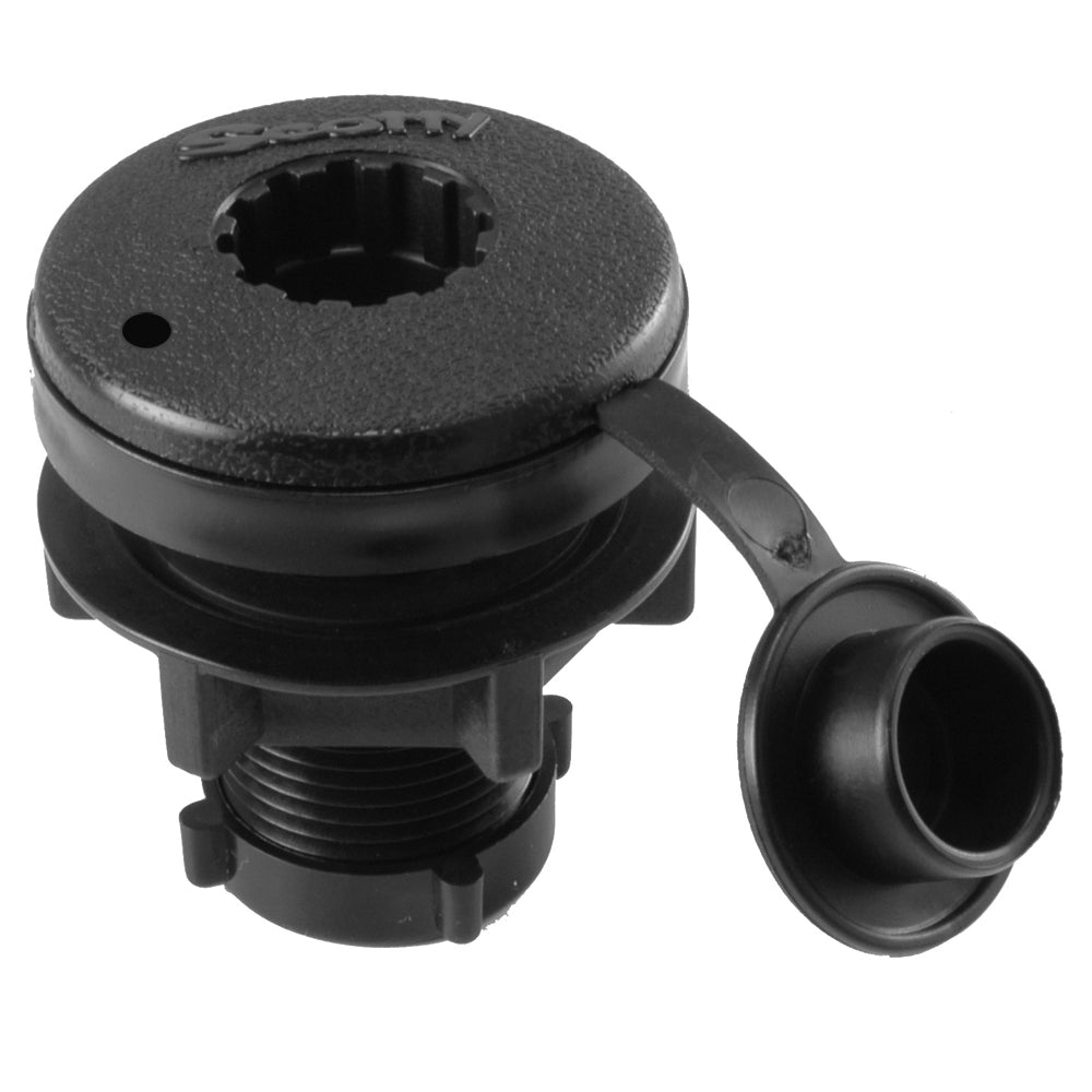 Scotty Compact Threaded Round Deck Mount [444-BK] - First Stop Marine