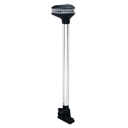 Perko Stealth Series - L.E.D. Fold Down White All-Round Light - Vertical Mount - 13-3/8" [1639DP0CHR] - First Stop Marine