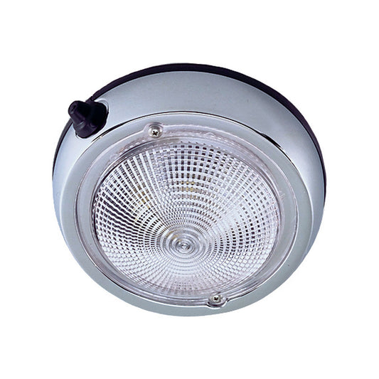 Perko Surface Mount Dome Light - 3 3/4" O.D. (3" Lens) - Chrome Plated [0300DP0CHR] - First Stop Marine