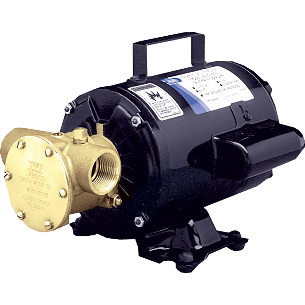 Jabsco Utility Pump w/Open Drip Proof Motor - 115V [6050-0003] - First Stop Marine