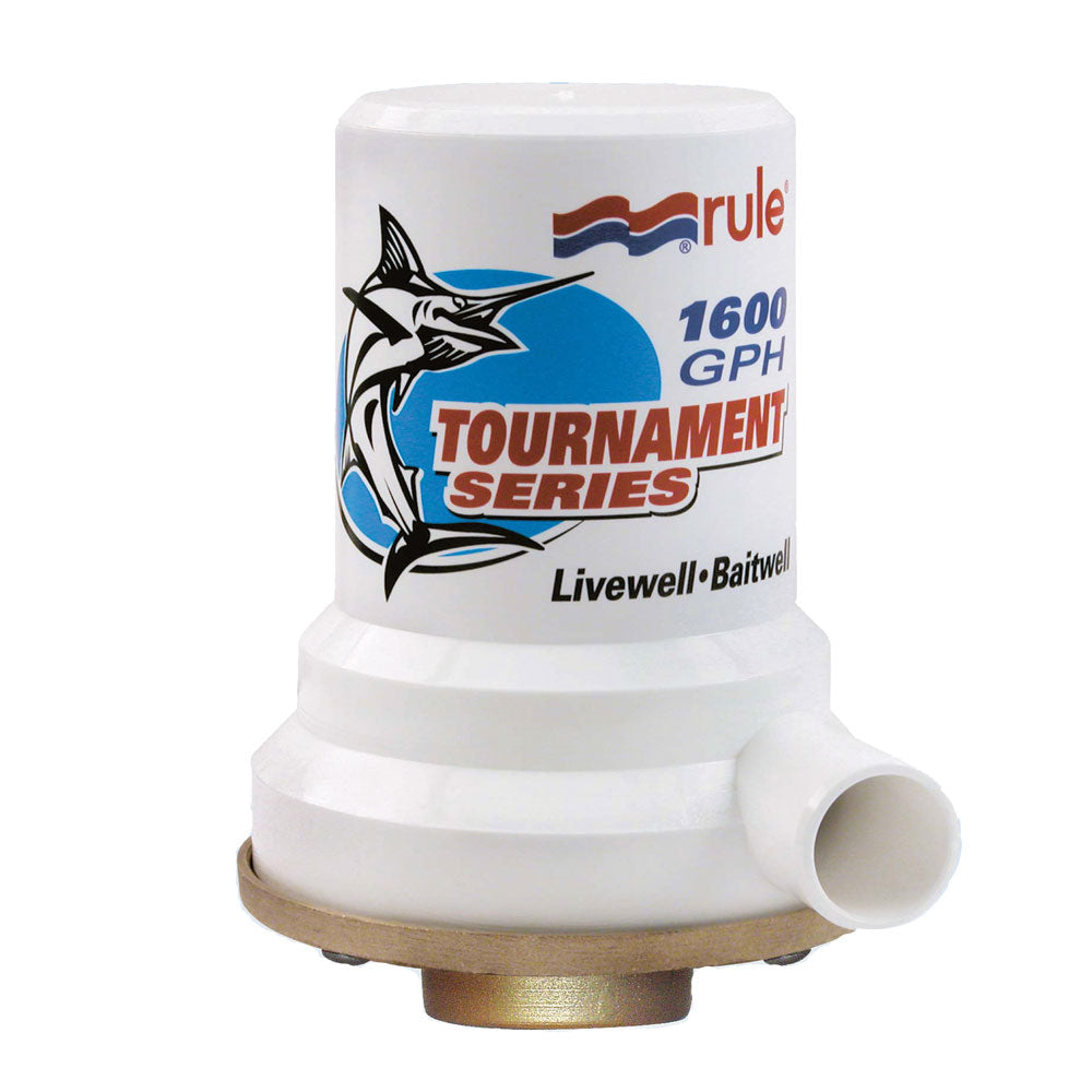 Rule Tournament Series Bronze Base 1600 GPH Livewell Pump [209B] - First Stop Marine