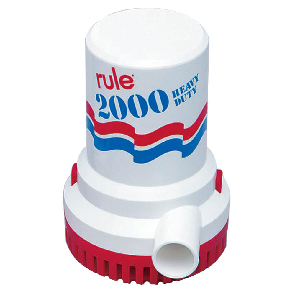 Rule 2000 GPH Non-Automatic Bilge Pump w/6' Leads [10-6UL] - First Stop Marine