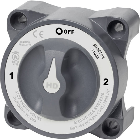 Blue Sea 11003 HD-Series Battery Switch w/Alternator Field Disconnect - 3-Position [11003] - First Stop Marine