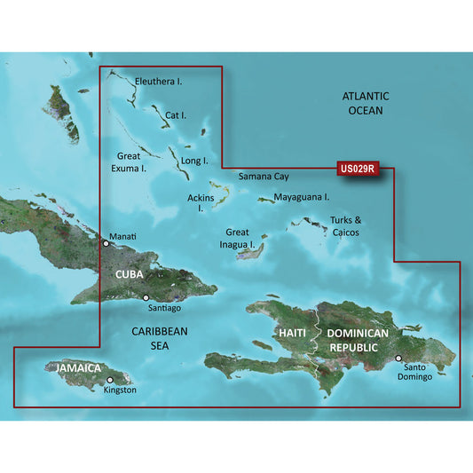 Garmin BlueChart g3 HD - HXUS029R - Southern Bahamas - microSD/SD [010-C0730-20] - First Stop Marine