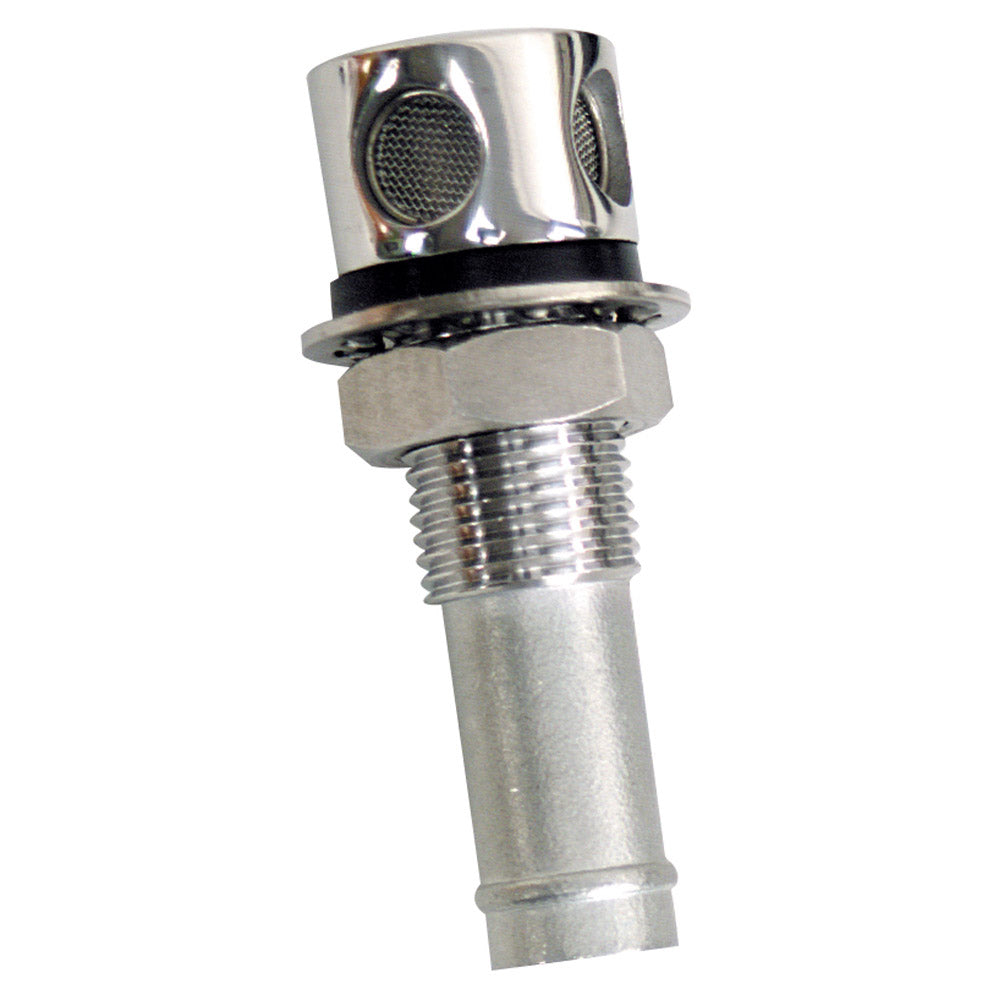 Whitecap Fuel Vent - Round Head, Straight, 9/16" Chrome Brass [S-7032C] - First Stop Marine
