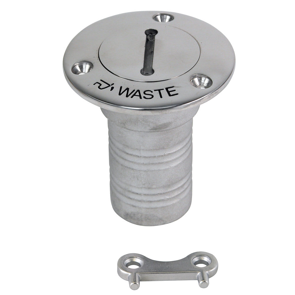 Whitecap Hose Deck Fill - 1-1/2" Hose Waste [6126C] - First Stop Marine