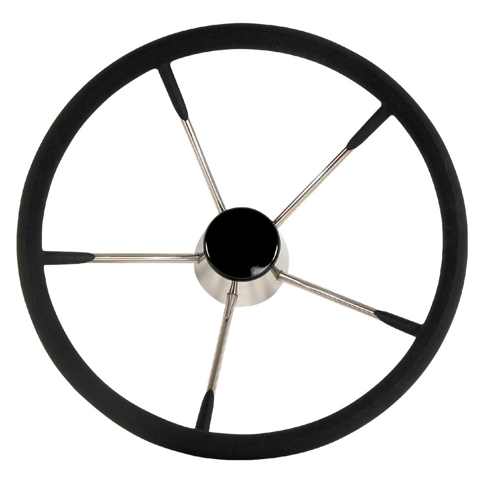Whitecap Destroyer Steering Wheel - Black Foam - 13-1/2" Diameter [S-9003B] - First Stop Marine