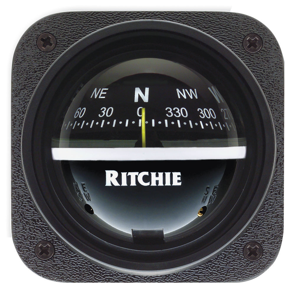 Ritchie V-537 Explorer Compass - Bulkhead Mount - Black Dial [V-537] - First Stop Marine