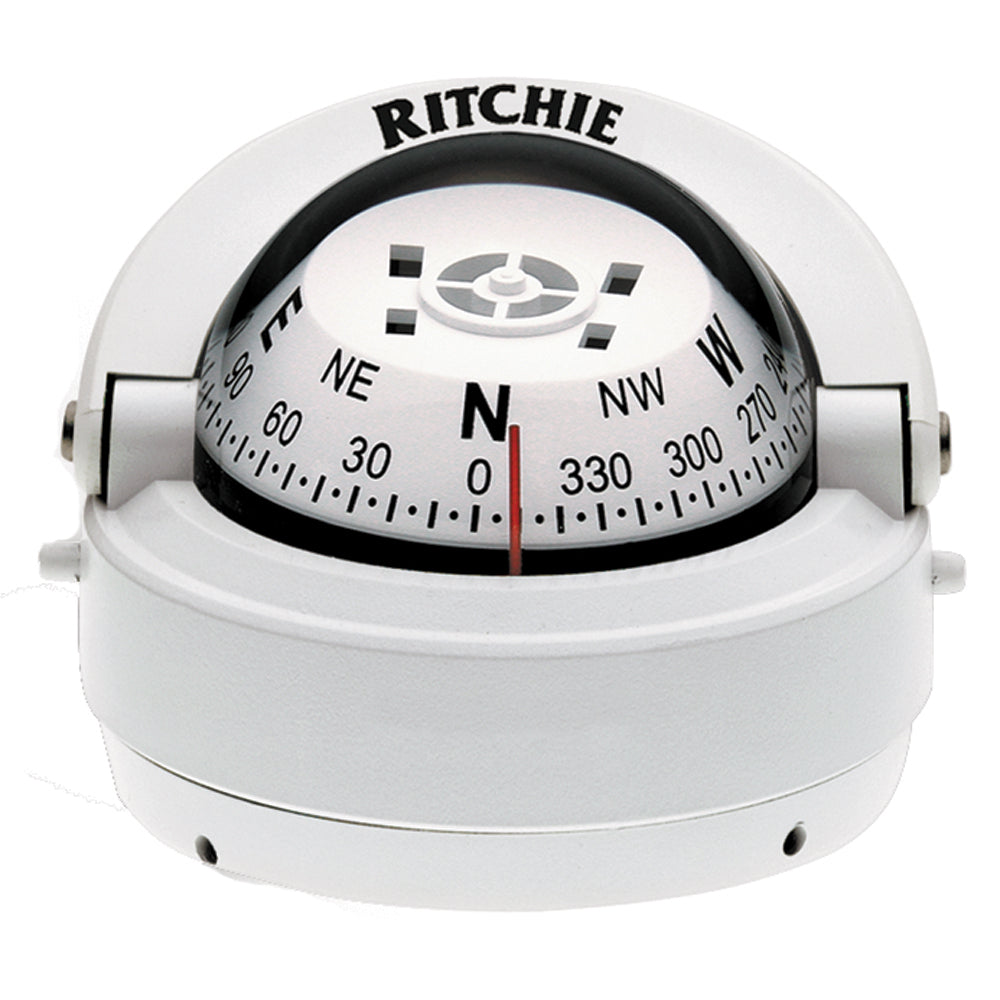 Ritchie S-53W Explorer Compass - Surface Mount - White [S-53W] - First Stop Marine