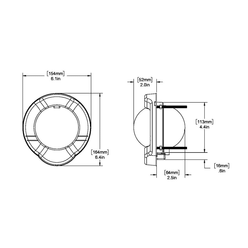 Ritchie SS-PR2 SuperSport Compass - Dash Mount - Black [SS-PR2] - First Stop Marine