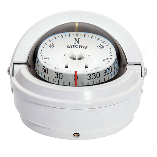 Ritchie S-87W Voyager Compass - Surface Mount - White [S-87W] - First Stop Marine