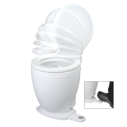 Jabsco Lite Flush Electric 12V Toilet w/Footswitch [58500-0012] - First Stop Marine