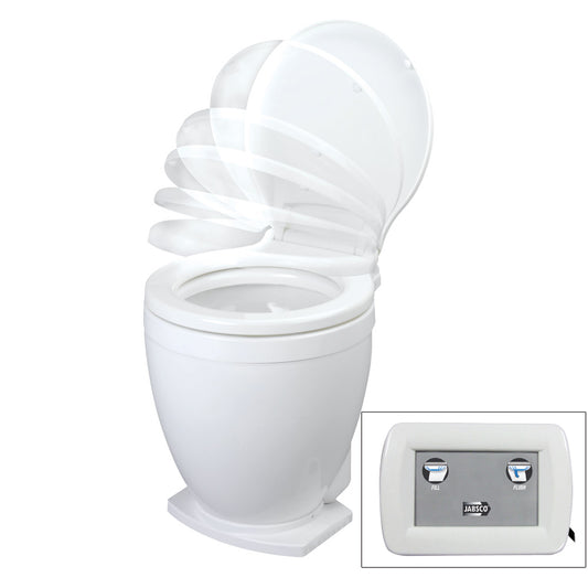 Jabsco Lite Flush Electric 12V Toilet w/Control Panel [58500-1012] - First Stop Marine