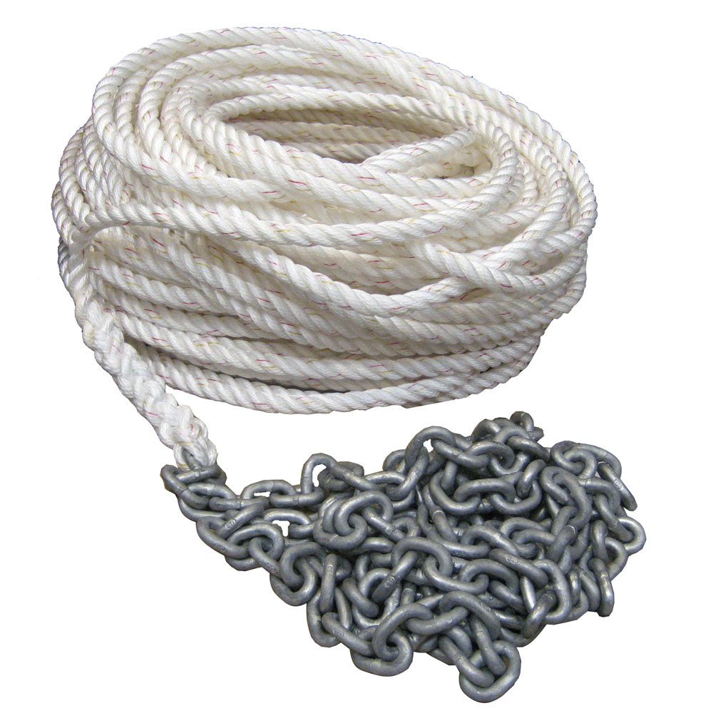 Powerwinch 200' of 1/2" Rope 15'of 1/4" HT Chain Rode [P10294] - First Stop Marine