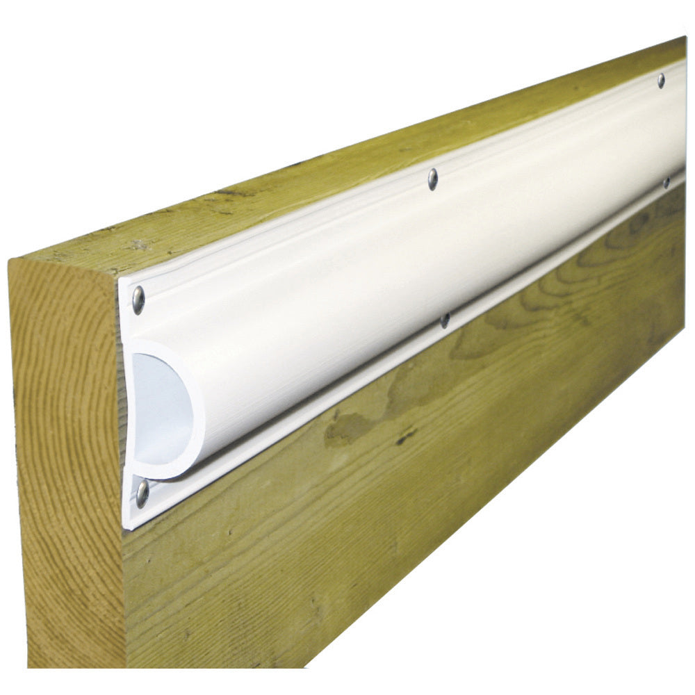 Dock Edge Standard "D" PVC Profile 16ft Roll - White [1190-F] - First Stop Marine